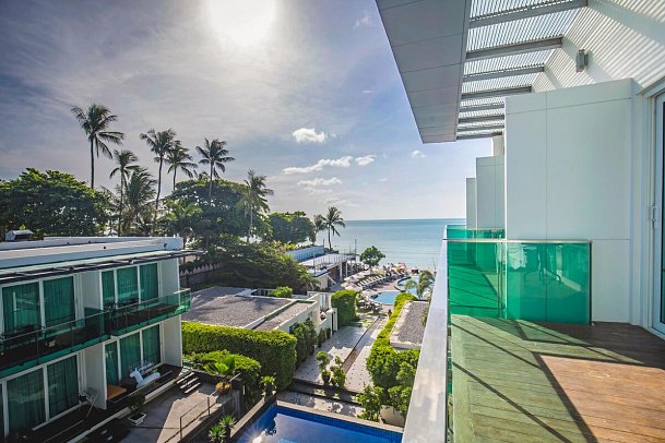 KC Beach Hotel Samui - Blickbeispiel Balcony Sea View (Zimmercodierung UBM)