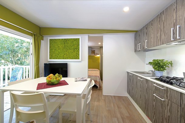 Camping Pino Mare - Wohnbeispiel Mobilheim Green (Zimmercodierung CB1)