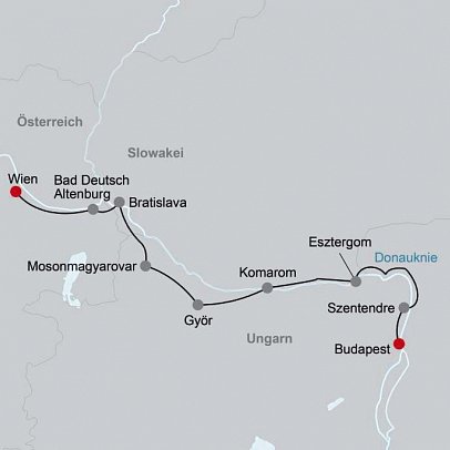 Radreise von Wien nach Budapest