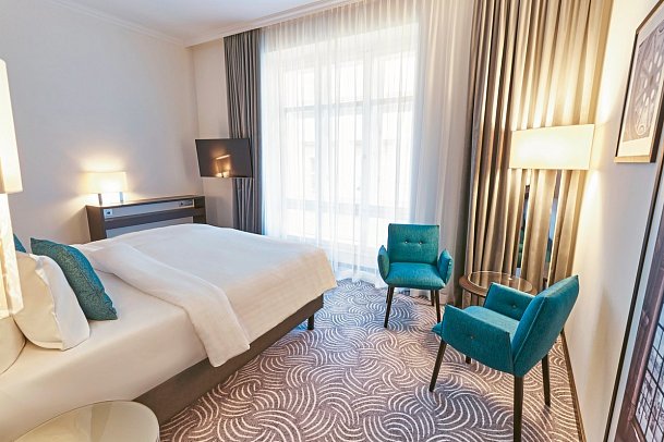 Steigenberger Hotel Herrenhof Wien - Wohnbeispiel Doppelzimmer Superior (Zimmercodierungen DS1 & DC1)