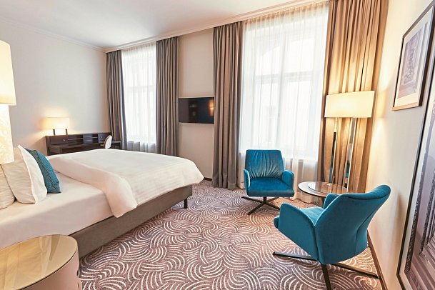 Steigenberger Hotel Herrenhof Wien - Wohnbeispiel Doppelzimmer Deluxe (Zimmercodierung DD1)