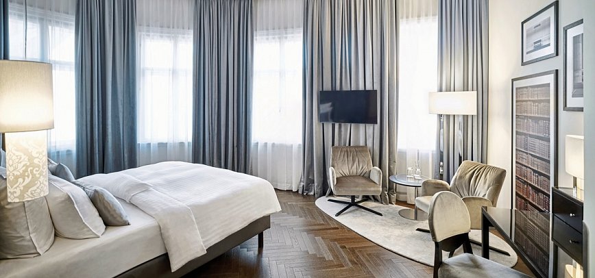 Steigenberger Hotel Herrenhof Wien - Wohnbeispiel Doppelzimmer Deluxe (Zimmercodierung DD1)