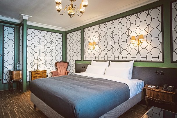 HENRI Hotel Wien Siebterbezirk - Wohnbeispiel Doppelzimmer (Zimmercodierungen DB1, DB2, DB3, EB1, EB2 & EB3)