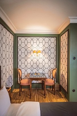 HENRI Hotel Wien Siebterbezirk - Wohnbeispiel Doppelzimmer (Zimmercodierungen DB1, DB2, DB3, EB1, EB2 & EB3)