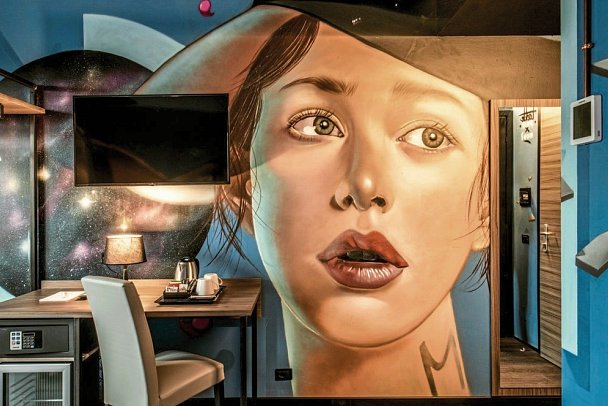 Muraless Art Hotel - Wohnbeispiel Doppelzimmer (Zimmercodierung DB1)