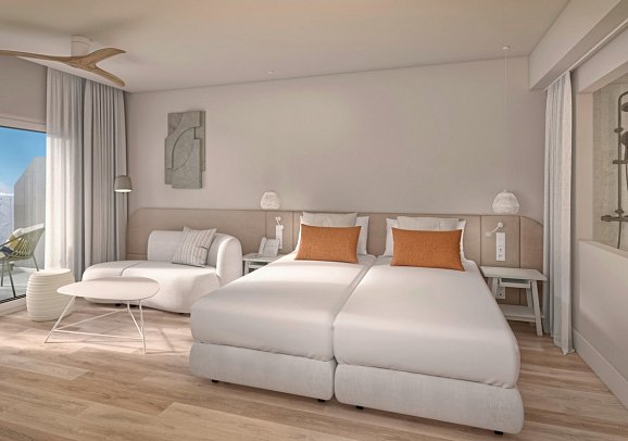 Amàre Beach Hotel Sancti Petri - Wohnbeispiel Doppelzimmer seitl. Meerblick (Zimmercodierung DBN)