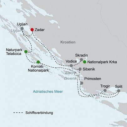 Kreuzfahrt Highlights Norddalmatiens
