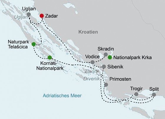 Kreuzfahrt Highlights Norddalmatiens