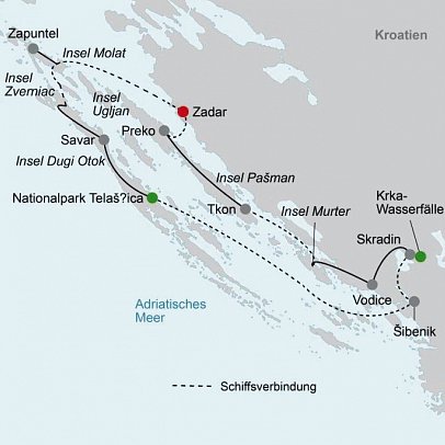 Inselhüpfen Norddalmatien