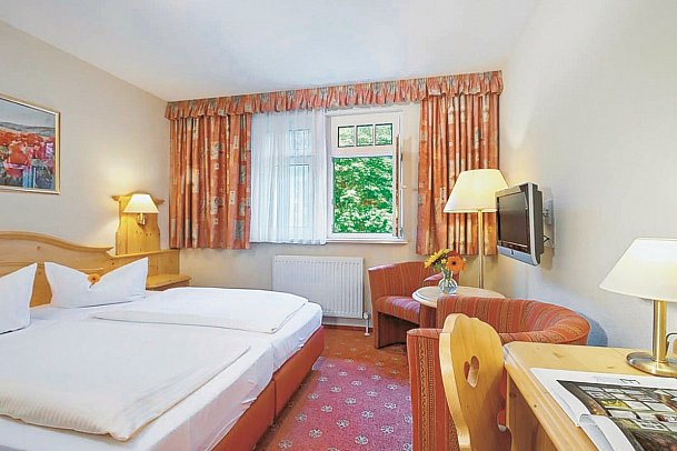 Kurpark Flair Hotel im Ilsetal - Wohnbeispiel Doppelzimmer Standard (Zimmercodierung DG1)