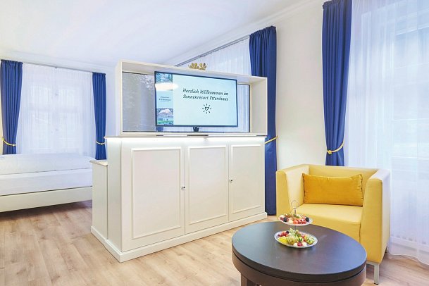 Sonnenresort ETTERSHAUS - Wohnbeispiel Juniorsuite Glashaus (Zimmercodierung JG1)