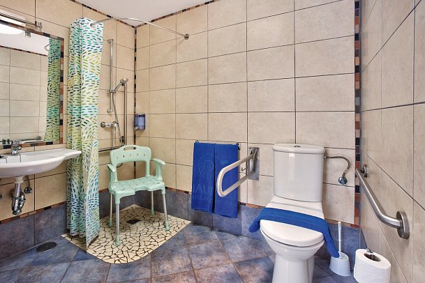 Nautilus Lanzarote - Badbeispiel Appartement barrierefrei (Zimmercodierungen AX1 & OX1)