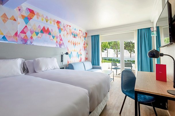 Allegro Agadir - Wohnbeispiel Vierbettzimmer Deluxe Gartenblick (Zimmercodierung RDG)