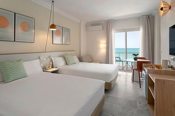 SOL Málaga Guadalmar - Wohnbeispiel Doppelzimmer Meerblick (Zimmercodierungen D1M & D2M)