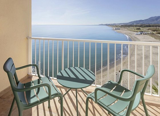 SOL Málaga Guadalmar - Blickbeispiel Doppelzimmer Meerblick (Zimmercodierungen D1M, D2M, DSM & DS1)