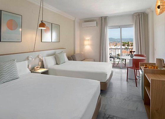 SOL Málaga Guadalmar - Wohnbeispiel Doppelzimmer seitl. Meerblick (Zimmercodierungen DBN & D2N)