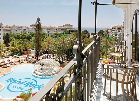 Hard Rock Hotel Marbella - Balkonbeispiel Doppelzimmer Superior (Zimmercodierung DS1)