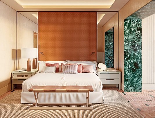 El Fuerte Marbella - Wohnbeispiel Juniorsuite frontaler Meerblick Typ Selected (Zimmercodierung J1O)