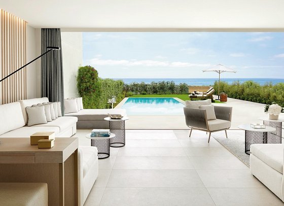 Ikos Andalusia - Wohnbeispiel Deluxe Suite 2 Schlafzimmer privater Pool Meerblick (Zimmercodierung WXM)