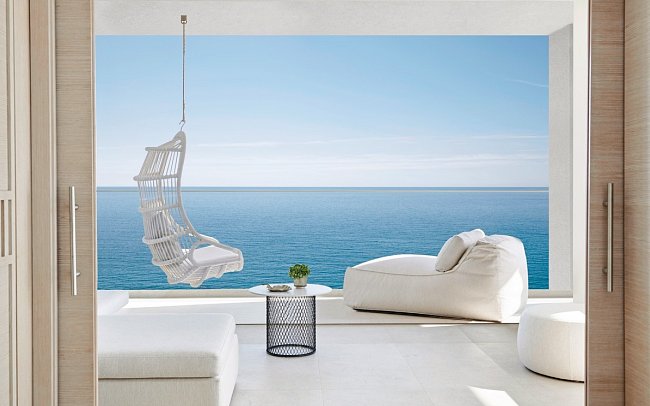 Ikos Andalusia - Wohnbeispiel Deluxe Suite 1 Schlafzimmer frontaler Meerblick (Zimmercodierung WDO)