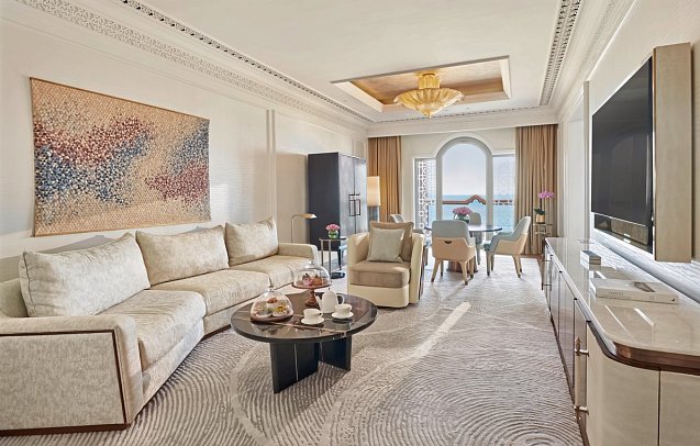 Emirates Palace Mandarin Oriental Abu Dhabi - Wohnbeispiel Sea View Suite (Zimmercodierung W1M)
