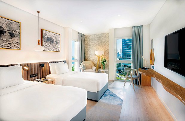 Radisson Blu Hotel & Resort Abu Dhabi Corniche - Wohnbeispiel Executive Room City View(With Club Lounge access) (Zimmercodierungen DT1 & UP3)