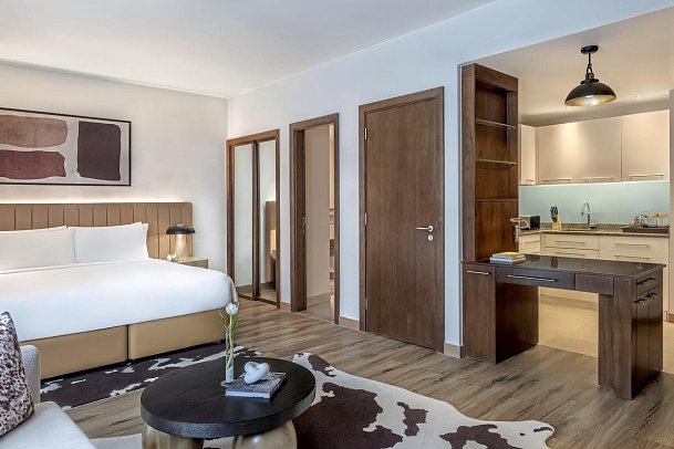 Staybridge Suites Abu Dhabi - Yas Island - Wohnbeispiel 1 King Studio Suite City View Theme Park Access (Zimmercodierung SG1)