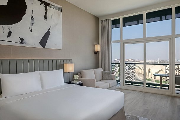 Yas Plaza Marina - Wohnbeispiel 1 King Deluxe Pool View Balcony Theme Parl Access (Zimmercodierung DBP)