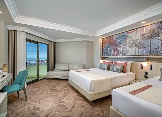 Delphin Palace - Wohnbeispiel Doppelzimmer Meerblick (Zimmercodierung DBM)