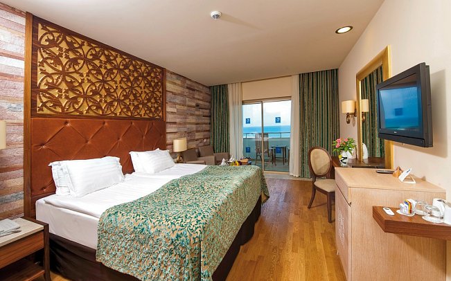 Melas Lara Hotel - Wohnbeispiel Doppelzimmer Economy seitl. Meerblick (Zimmercodierung DEN)