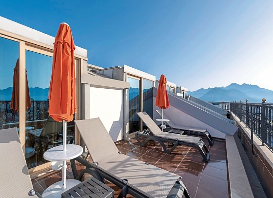 Megasaray Westbeach Antalya - Wohnbeispiel Terrace Superior Room (Zimmercodierung US1)