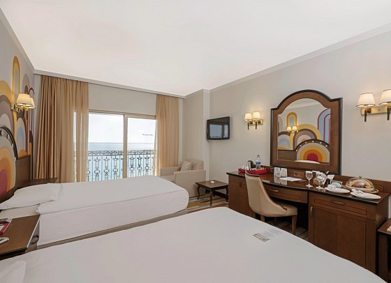 Megasaray Westbeach Antalya - Wohnbeispiel Doppelzimmer Deluxe Meerblick (Zimmercodierungen DDM & DCM)