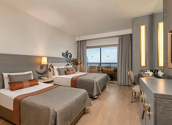 Kirman Belazur Resort & Spa - Wohnbeispiel Doppelzimmer Meerblick (Zimmercodierungen DBM & DCM)