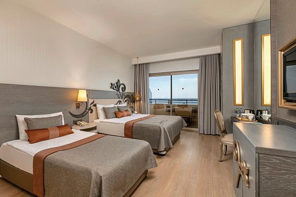 Kirman Belazur Resort & Spa - Wohnbeispiel Doppelzimmer Meerblick (Zimmercodierungen DBM & DCM)
