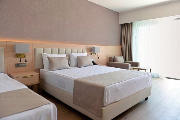 Sentido Luna Vista Belek - Wohnbeispiel Doppelzimmer Komfort seitl. Meerblick (Zimmercodierungen DFM & DCM)