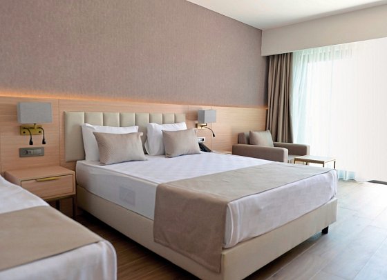 Sentido Luna Vista Belek - Wohnbeispiel Doppelzimmer Komfort seitl. Meerblick (Zimmercodierungen DFM & DCM)