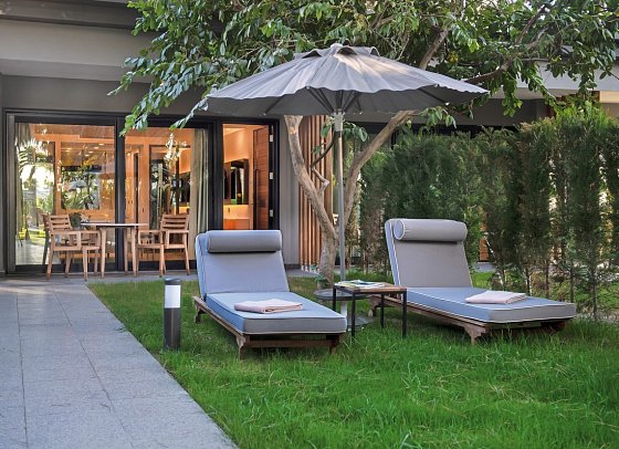 Miramare Beach - Wohnbeispiel DZ Deluxe mit Privatgarten (Zimmercodierung DDG)