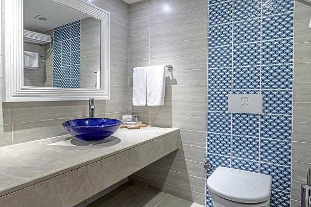 Paloma Oceana - Beispiel Bad Doppelzimmer Bungalow (Zimmercodierungen DBV & DCV)
