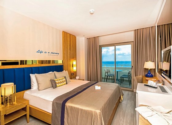 Sidemarin Kirman Premium - Wohnbeispiel Doppelzimmer Meerblick (Zimmercodierungen DBM & DCM)