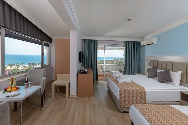 Seher Kumköy Star Resort & Spa - Wohnbeispiel Doppelzimmer Superior Meerblick (Zimmercodierungen DSM & DC2)