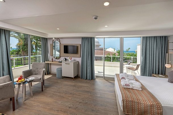 Seher Kumköy Star Resort - Wohnbeispiel Doppelzimmer Superior Meerblick (Zimmercodierungen DSM & DC2)