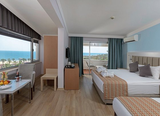 Seher Kumköy Star Resort - Wohnbeispiel Doppelzimmer Superior Meerblick (Zimmercodierungen DSM & DC2)