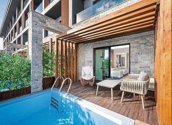 Lago Hotel - Wohnbeispiel Swim Up Zimmer (Zimmercodierungen DBQ & D1Q)
