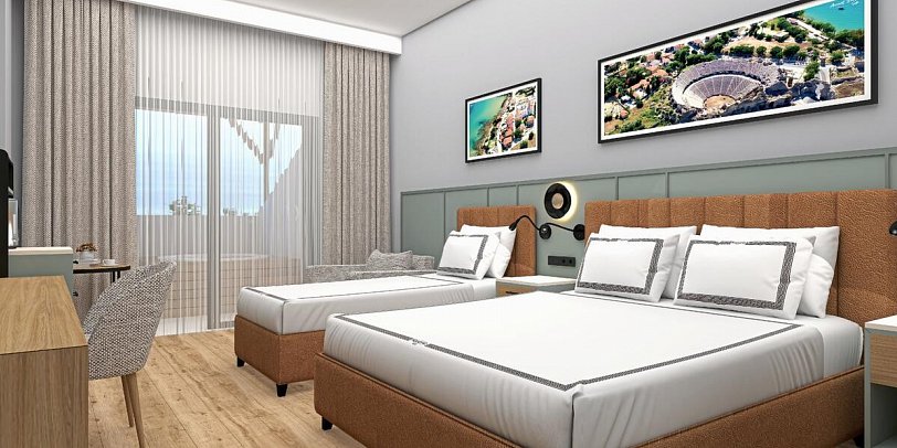 Raxeria Hotel - Modellbild Wohnbeispiel Doppelzimmer (Zimmercodierungen DB1, DB2, DBM & DBQ)