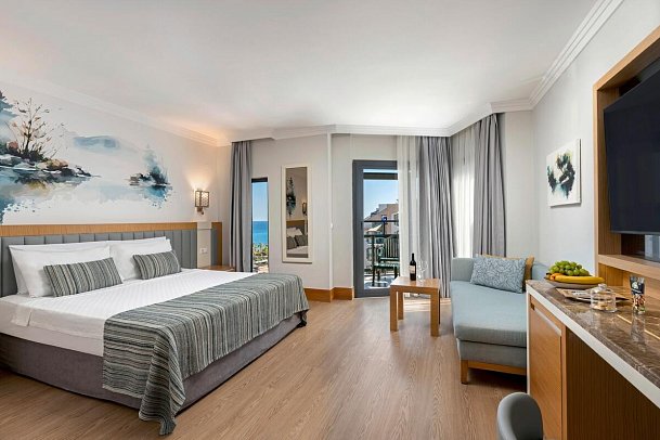 Limak Limra Hotel & Resort - Wohnbeispiel Doppelzimmer Meerblick (Zimmercodierungen DBM & DCM)
