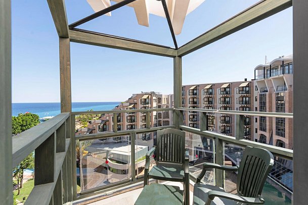 Limak Limra Hotel & Resort - Beispiel Balkon Meerblick (Zimmercodierungen DBM & DCM)