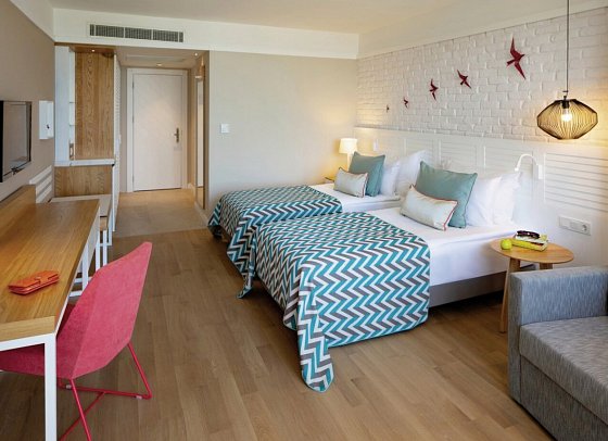 Akra Kemer - Wohnbeispiel Doppelzimmer Superior seitl. Meerblick (Zimmercodierungen DSN, DCN, DSL & DCL)