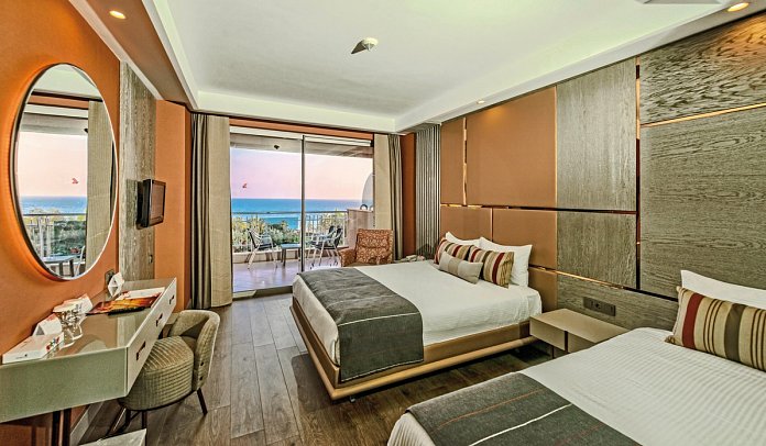 Arycanda Kirman Premium - Wohnbeispiel Doppelzimmer Meerblick (Zimmercodierungen DBM & DCM)