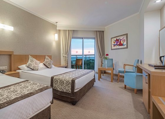 Saphir Resort & Spa - Wohnbeispiel Doppelzimmer Meerblick (Zimmercodierungen DBM & DCM)