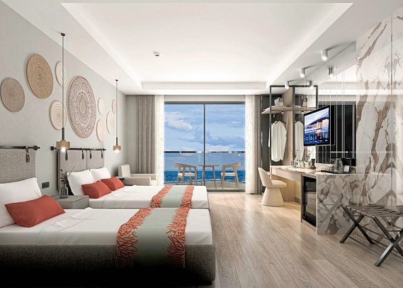 Sentido Palmeras Lumare - Modellbild Wohnbeispiel Doppelzimmer Meerblick (Zimmercodierungen DBM & DCM)